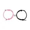Amazon Transfronterizo Piedra Natural Piedra Volcánica Turquesa Yin-Yang Taiji Corona Pulsera Magnética para Pareja Pulsera de Cuentas