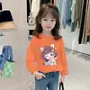 H2526 # Camiseta de Manga Larga Capa Base para Niñas Nuevo Estilo 2025 Algodón Puro Top Elegante de Primavera y Otoño para Bebés.