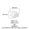 Plata Pura 999 Chapada en Rodio Pez Koi Flor de Loto Flor de Durazno Flor Pequeña Cuentas Espaciadoras Cuerda Trenzada de Cuentas DIY Pulsera de Cristal Accesorios de Plata