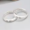 Anillo de Plata de Ley para Mujer 999 Plata de Pie Anillo Baifu para Hombre y Mujer Vintage Suerte Esmerilado Anillo de Dedo Antiguo Joyería para Mujer