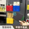 Nuevo almacenamiento de imanes para refrigerador de bloques de construcción, almacenamiento de film transparente para cocina del hogar, estante magnético para puerta de entrada, cosas buenas