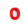 Hebilla de cadena en forma de U de acrílico de 18 x 24 mm para bricolaje, cadena para teléfono móvil, llavero, cadena colgante, accesorios para bolso