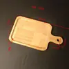 Plato para Pizza de Madera de Caucho Nuevo Plato para Comida Occidental Cuadrado Irregular Bandeja para Filete Sushi Deli Tabla para Pizza