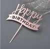 Paquete Mayorista de 10 Toppers Acrílicos para Pastel, Letras Pequeñas Insertables para Decoraciones de Cumpleaños, Decoraciones de Repostería de Moda