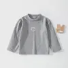 Top versátil de manga larga para bebé, jersey básico de cuello redondo, top básico cómodo estilo coreano ins, nuevo modelo de otoño