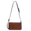 Bolsa Retro de Ante Esmerilado Otoño e Invierno Bolso de Mano Estilo Melamina de Gama Alta Bolso Tote Pequeño Bolso Cruzado Cilíndrico