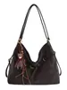 Mochila Retro Escarchada de Gran Capacidad para Mujer 2025 Nueva Versátil para el Trabajo Bolso Tote de un Solo Hombro de Uso Múltiple