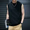 Chaleco de algodón casual de verano sin mangas camiseta estampada para hombre chaleco deportivo fresco marca de moda camiseta holgada