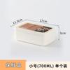 Recipiente de plástico para verduras de refrigerador, caja bento rectangular para almacenamiento de alimentos, lonchera apta para microondas para estudiantes