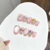 Aomian Peças de Unha Puras Feitas à Mão Cor da Flor Aleatória Branco Puro Luxo Leve Flor Seca Manicure Olho de Gato