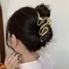 Grampo de garra estilo antigo com franja lírio do vale espiga de trigo tamanho grande nuca coque apertado grampo tubarão