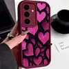 Funda para teléfono Samsung S25Ultra Escalera S24 Rosa A16 Corazón S26Plus Cubierta Protectora TPU Suave
