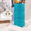 Hilo de algodón hueco redondo de 2 mm para tejer a mano DIY, bolsas de ganchillo, sombreros, cojines, pantuflas kit de materiales
