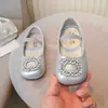 Zapatos de piel para niña 2026 primavera y otoño nuevos zapatos de ballet tipo princesa para niños mayores, zapatos sencillos de suela blanda negros