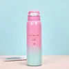 Taza Termo de Acero Inoxidable con Asa y Popote de Pico de Pato, Tapa Emergente de Color Degradado Ins, Taza de Agua, Fabricante, Venta al por Mayor, Caja de Regalo