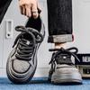 Zapatos de Hombre para Primavera y Otoño, Tenis de Moda Casual Bajos, Superficie de Cuero, Suela Gruesa, Aumentan la Altura, Resistentes al Desgaste, Zapatos Blancos Juveniles