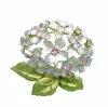Exquisito Broche de Hortensia Morada Elegante de Otoño e Invierno Accesorios de Traje de Alta Gama para Mujer Broche de Pintura al Horno Joyería