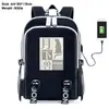Wen Hao Perro Salvaje Animación Periférico Mochila Día Hombre Mochila Gran Capacidad Casual Estudiante de Secundaria Preparatoria Mochila Escolar