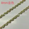 Fio de Ouro e Prata Renda Ondulada de Borda Curva 8mm Cor Cebola Dourada e Prateada Renda Especial Joias de Cabeça DIY com Étnico