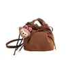 2025 Nova Bolsa de Ombro Grande Capacidade com Design de Nicho Coreano para Mulheres Outono e Inverno Novo Estilo Floresta Retrô Maillard