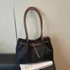 Bolso de Hombro Retro para Viajes Cortos Gamuza Simple para Mujer Gran Capacidad Otoño/Invierno Casual Mate Versátil para el Trabajo