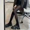 Meias Transfronteiriças com Pequeno Padrão Diamantado, Meias-Calças Pequenas Quadradas de Seda Preta para Primavera e Verão, Meias-Calças Pretas Sexy Lolita Gótica