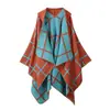Chal de Punto Vintage con Borlas, Estilo Étnico Floral Colorido, con Capucha, para Mujer, para Viajes en Primavera y Otoño