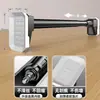 Barra para Secar Ropa, Barra Telescópica sin Taladro, Barra para Colgar en Armario, Barra para Cortina, Barra para Cortina de Puerta de Baño, Barra para Tendedero de Balcón