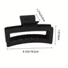 Pinza de Tiburón Rectangular Grande de PS Escarchado Transfronteriza Pinza Simple para el Cabello Volumen Grande de Cabello Accesorio para el Cabello de Agarre Múltiple