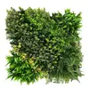 Parede de plantas artificiais parede de fundo de plantas verdes decoração de parede grade de casamento flor artificial de plástico empresa parede de imagem de paisagismo de shopping