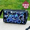 2026 Novo Estilo Etnia Yunnan Flor Bordada Bolsa Lona Casual Simples Feminina Três Camadas Ombro Transversal