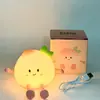 Lâmpada de Silicone Recarregável LED para Cabeceira, Modelo Animal de Desenho Animado, Luz de Atmosfera por Aperto, Mais Vendida Internacionalmente