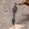 Pendente masculino de ins europeu e americano transfronteiriço retrô elefante Deus pilão de diamante personalidade nicho punk pilão mágico colar de aço titânio