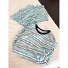 Pijama largo azul a rayas, dulce y femenino, para mujer, conjunto casual de otoño holgado talla grande para mujer