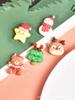 Novo Frosted Christmas Festival cartoon resina pequenos acessórios creme cola diy materiais artesanais jóias caseiras grampo de cabelo