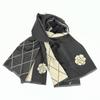 Venda Direta de Fábrica em Hangzhou Lenço Feminino com Padrão de Camélia em Forma de Diamante Jacquard Cachecol de Caxemira Aquecedor de Pescoço de Lã Estilo de Luxo de Inverno