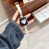 Pulseira de Metal com Couro Coração Duplo Gotejante de Óleo Adequada para Apple 567910 Samsung Huawei Fit4 Xiaomi 10