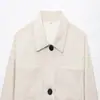 Chaqueta de Mezcla de Lino con Mangas de Retazos, Suelta y Versátil, Nueva para Verano 2025 para Mujer, Europea y Americana