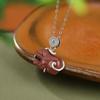 Yilu prata S925 prata esterlina sul vermelho Hetian jade Vintage Vintage Vintage pingente de moeda vintage estilo étnico pingente de prata personalizado