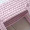 Bolsa Tejida a Mano con Hilo de Algodón y Rayas Bloque de Color, Compra Cinco Bolsas para Recuerdos de Boda, Bolsa para Empaquetar Regalos, Bolsa Cuadrada Pequeña