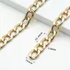 Corrente Plana Grande de Alumínio Decorativa Personalizada Alça de Bolsa DIY Alça Diagonal Feminina Corrente de Bolsa de Reposição Acessórios Corrente Nk Atacado