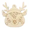 Peças de madeira DIY personalizadas, pingentes de madeira, decorações de grafite pintadas à mão, peças de madeira em branco cortadas a laser para decoração de árvore de Natal