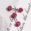 Brincos Redondos Ol Macios de Argila Não Descascáveis com Bolas de Diamante Integral 925 Estilo Luxo Acessível Tachinhas de Hélice de Orelha Brincos de Parafuso para Piercing de Orelha de Aço Titânio