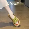 Impresionantes Sandalias de Suela Gruesa para Mujer Verano con Faldas 2026 Nuevo Estilo Nacional Chino con Faldas Casuales Romanas Zapatos de Playa