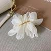 Super Hada Elegante Chifón Flor Pinza para el Cabello para Mujer Verano Parte Trasera de la Cabeza Clip Cola de Caballo Tocado Sentido Avanzado Simple Pinza de Primavera