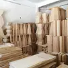 Soporte de pata de mesa redonda patas de mesa de madera maciza mesa de comedor base de mármol travertino pata de mesa cilíndrica irregular cono chino