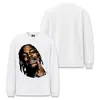 Camiseta de manga larga para hombre, color liso, algodón pesado lavado, estilo retro americano, estampado directo, moda urbana, Stewell Morant