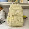 Mochila Preta Cool e Discreta com Estampa Completa de Corações e Flocos de Neve, Multi-Compartimentos, Grande Capacidade, Mochila Leve para Alunos do Ensino Fundamental e Médio
