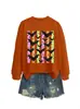 Amazon eBay sitio independiente moda personalizada nueva sudadera a rayas coloridas con temática de murciélago de Halloween para comercio exterior