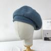 Boina de lana tejida de otoño e invierno para mujer, estilo europeo, popular en Internet, moderna
